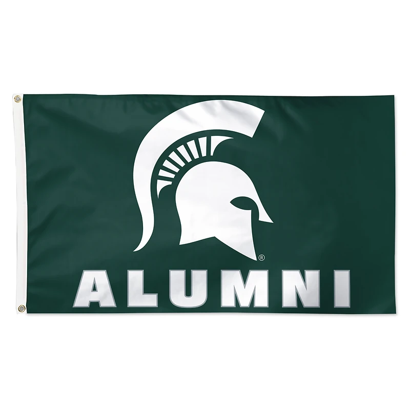 WinCraft Michigan State Spartans 3' x 5' Single-Sided Deluxe Alumni School Supporter Flag