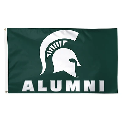WinCraft Michigan State Spartans 3' x 5' Single-Sided Deluxe Alumni School Supporter Flag