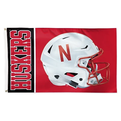 WinCraft Nebraska Huskers 3' x 5' Helmet Deluxe Single-Sided Flag