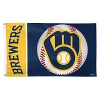 WinCraft Milwaukee Brewers 3' x 5' Baseball Deluxe Single-Sided Flag