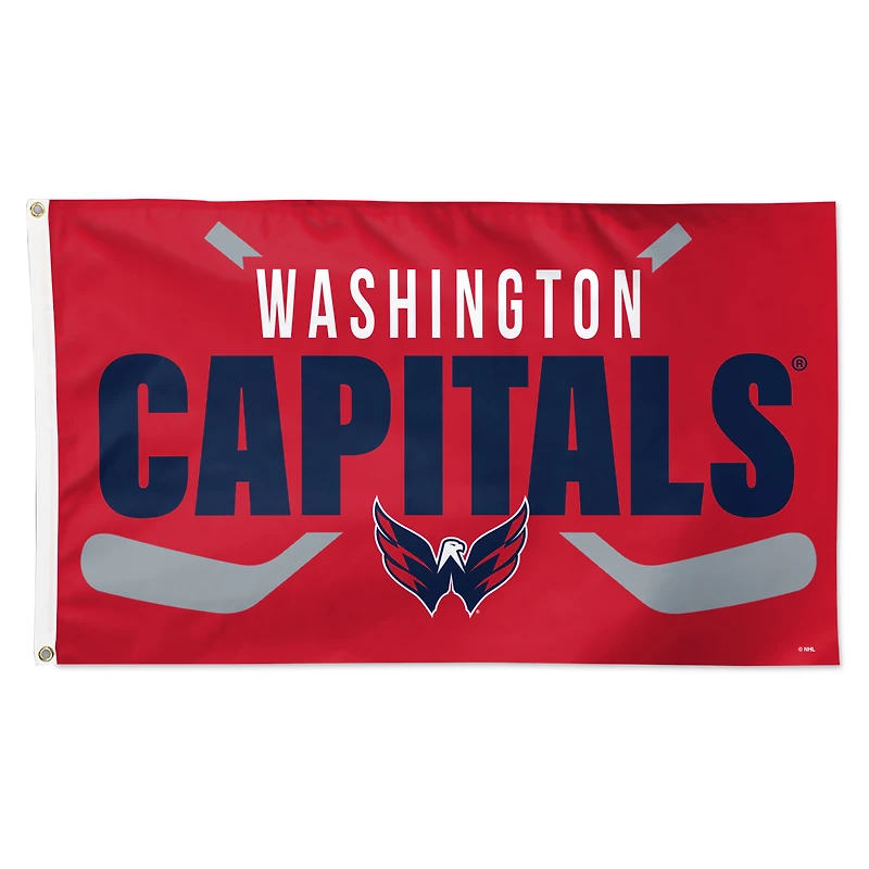 WinCraft Washington Capitals 3' x 5' Hockey Stick Deluxe Single-Sided Flag