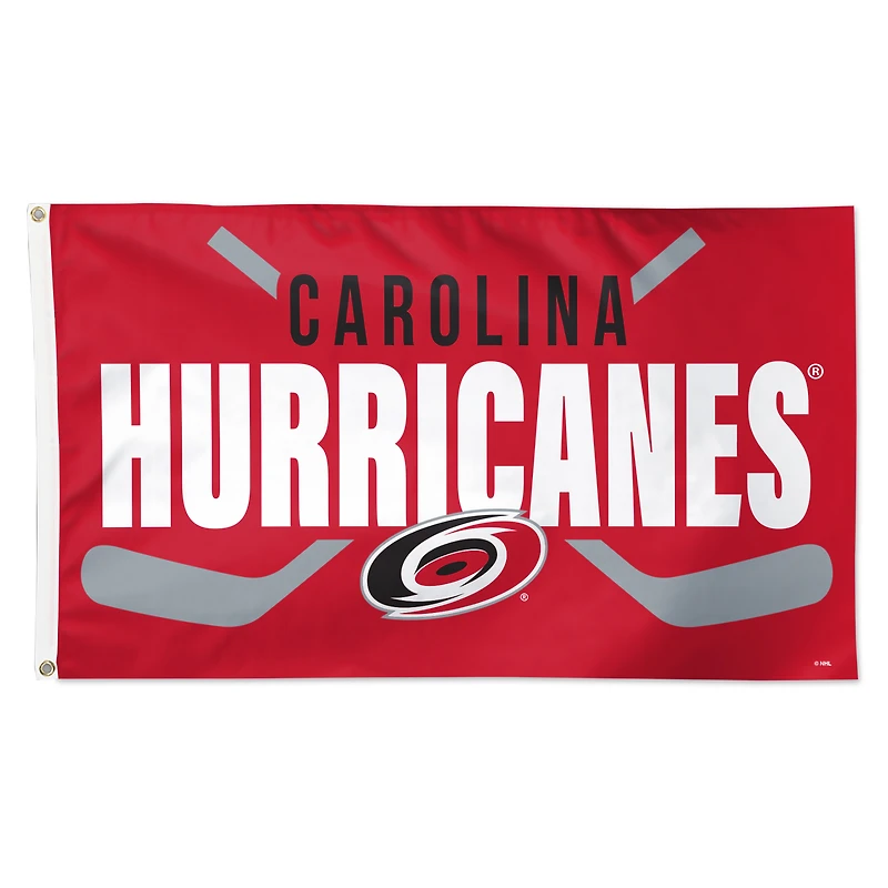 WinCraft Carolina Hurricanes 3' x 5' Hockey Stick Deluxe Single-Sided Flag