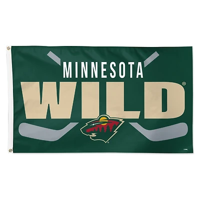 WinCraft Minnesota Wild 3' x 5' Hockey Stick Deluxe Single-Sided Flag