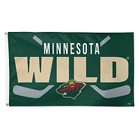 WinCraft Minnesota Wild 3' x 5' Hockey Stick Deluxe Single-Sided Flag