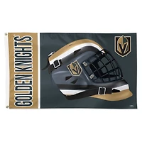 WinCraft Vegas Golden Knights 3' x 5' Goalie Mask Deluxe Single-Sided Flag