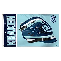 WinCraft Seattle Kraken 3' x 5' Goalie Mask Deluxe Single-Sided Flag
