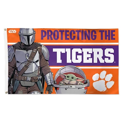 WinCraft Clemson Tigers 3' x 5' Star Wars Mandalorian Deluxe Single-Sided Flag