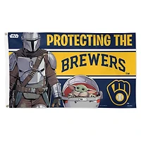 WinCraft Milwaukee Brewers 3' x 5' Star Wars Mandalorian Deluxe Single-Sided Flag