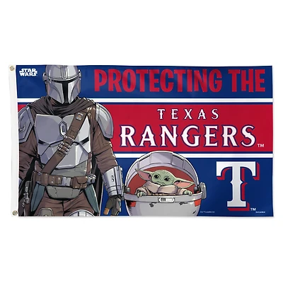 WinCraft Texas Rangers 3' x 5' Star Wars Mandalorian Deluxe Single-Sided Flag