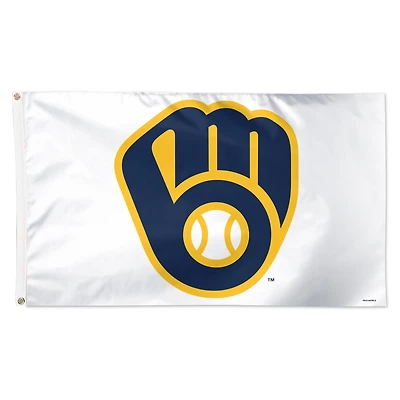 WinCraft Milwaukee Brewers 3' x 5' Single-Sided Vibrant Deluxe Flag