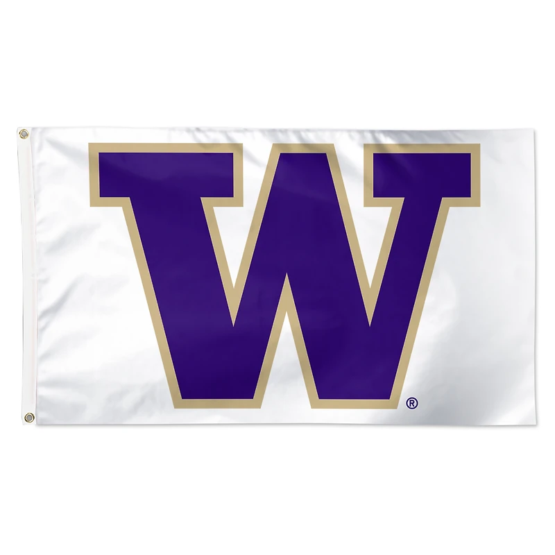 WinCraft Washington Huskies 3' x 5' Single-Sided Vibrant Deluxe Flag