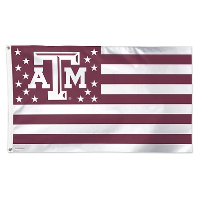 WinCraft Texas A&M Aggies 3' x 5' Single-Sided Deluxe Patriotic Stars & Stripes Flag