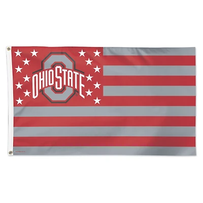 WinCraft Ohio State Buckeyes 3' x 5' Single-Sided Deluxe Patriotic Stars & Stripes Flag