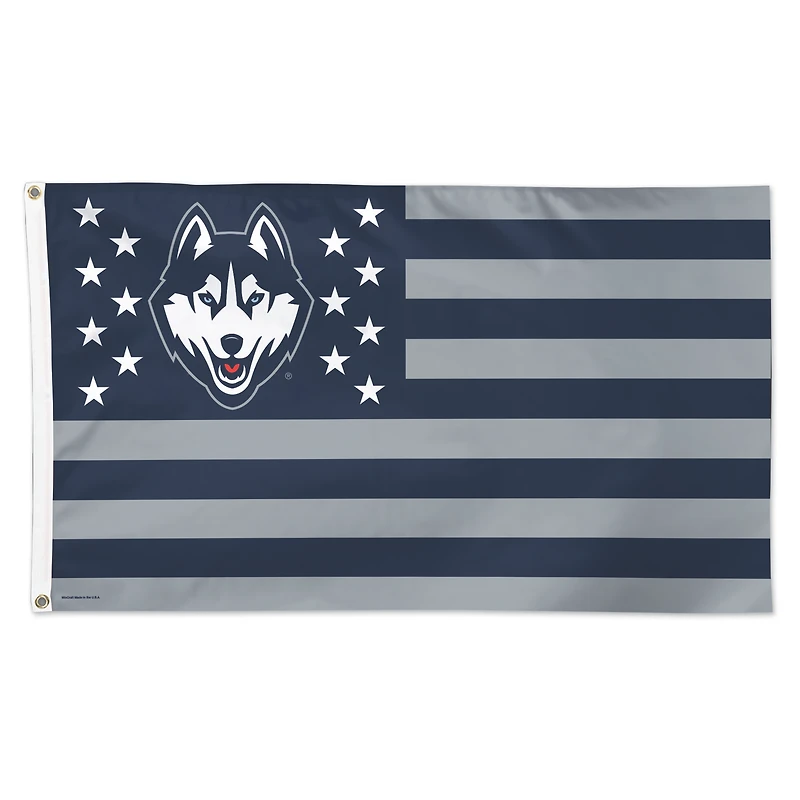 WinCraft UConn Huskies 3' x 5' Single-Sided Deluxe Patriotic Stars & Stripes Flag
