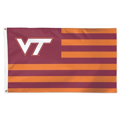 WinCraft Virginia Tech Hokies 3' x 5' Single-Sided Deluxe Patriotic Stars & Stripes Flag