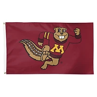WinCraft Minnesota Golden Gophers 3' x 5' Single-Sided Deluxe Mascot Team Flag