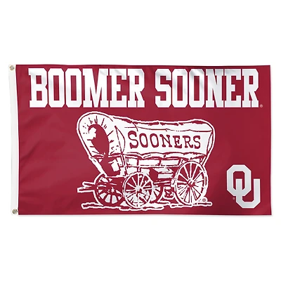 WinCraft Oklahoma Sooners 3' x 5' Single-Sided Deluxe Mascot Flag