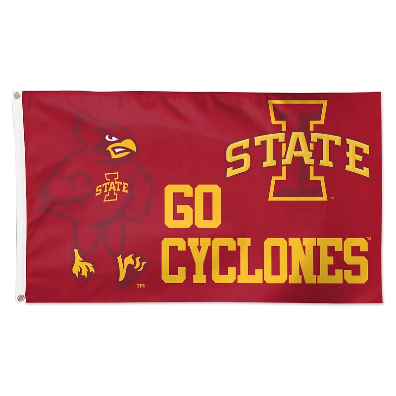 WinCraft Iowa State Cyclones 3' x 5' Single-Sided Deluxe Mascot Flag