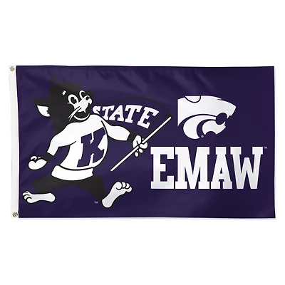 WinCraft Kansas State Wildcats 3' x 5' Single-Sided Deluxe EMAW Mascot Flag