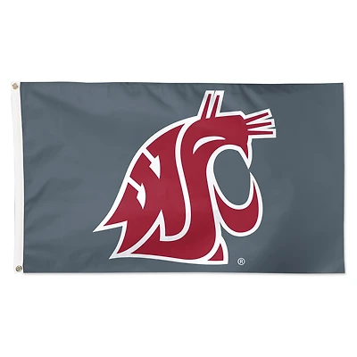 WinCraft Washington State Cougars 3' x 5' Single-Sided Deluxe Secondary Team Logo Flag