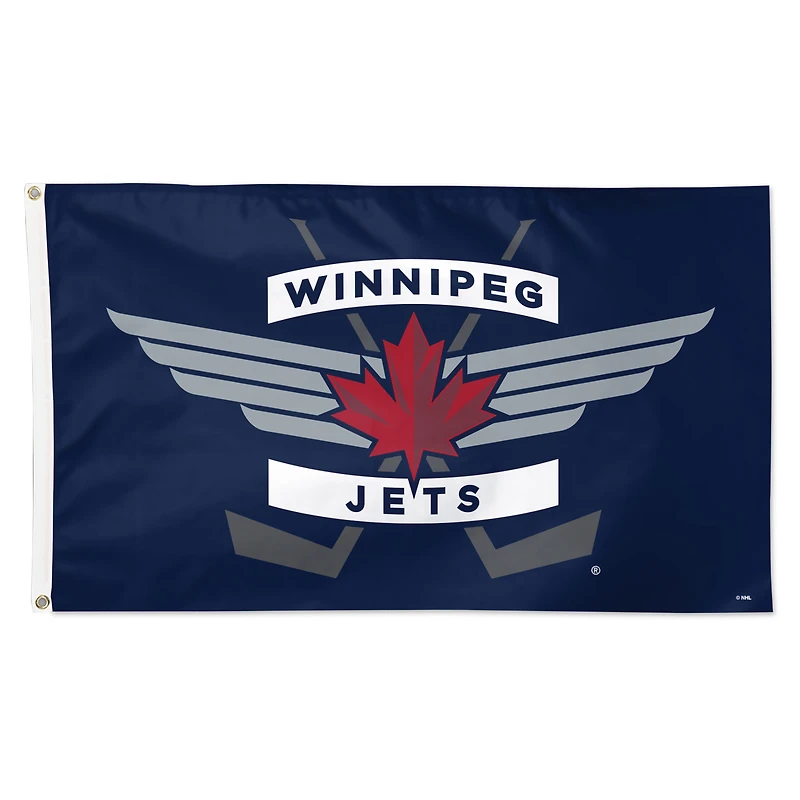 WinCraft Winnipeg Jets 3' x 5' Single-Sided Deluxe Secondary Team Logo Flag