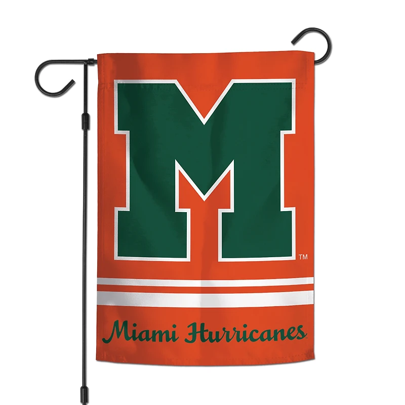 WinCraft Miami Hurricanes 12'' x 18'' Double-Sided College Vault Garden Flag