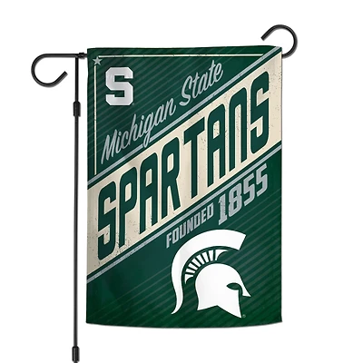 WinCraft Michigan State Spartans 12" x 18" Throwback Logo Double-Sided Garden Flag