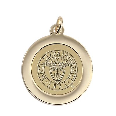 Gold Santa Clara Broncos Pendant