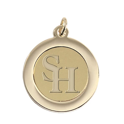 Gold Sam Houston State Bearkats Logo Pendant