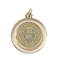 Gold Wellesley Blue Logo Pendant