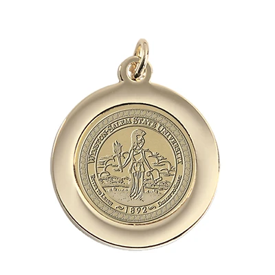 Gold Winston-Salem State Rams Pendant