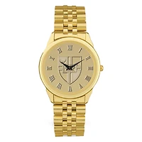 Gold Catholic University Cardinals Team Medallion Rolled Link Bracelet Wristwatch