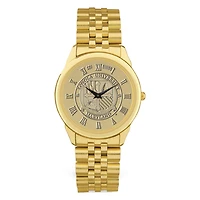 Gold Loyola Greyhounds Team Medallion Rolled Link Bracelet Wristwatch