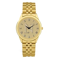 Gold Northwestern Wildcats Team Medallion Rolled Link Bracelet Wristwatch