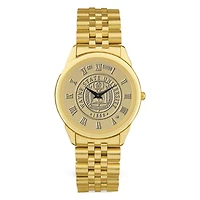Gold Wayne State Warriors Team Medallion Rolled Link Bracelet Wristwatch