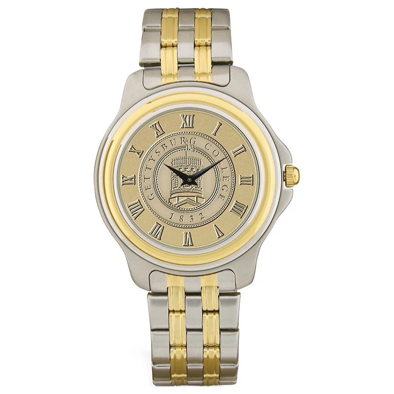 Gold/Silver Gettysburg Bullets Two-Tone Medallion Wristwatch