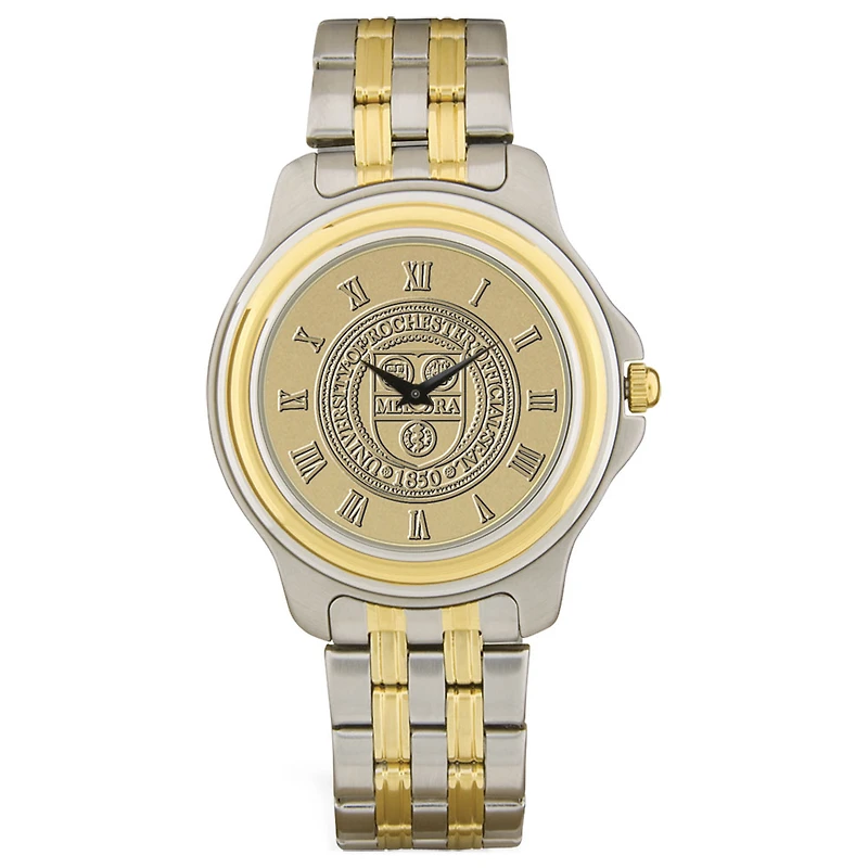 Gold/Silver Rochester Yellow Jackets Two-Tone Medallion Wristwatch
