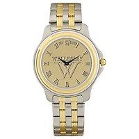 Gold/Silver Wellesley Blue Two-Tone Medallion Wristwatch