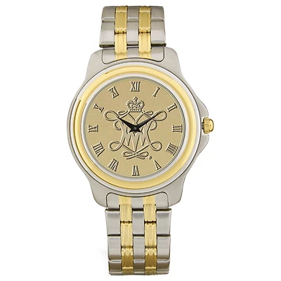 Gold/Silver William & Mary Tribe Two-Tone Medallion Wristwatch