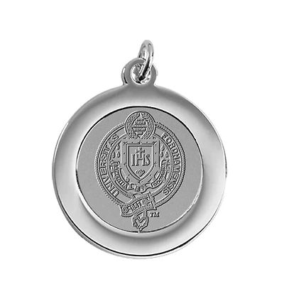 Silver Fordham Rams Pendant