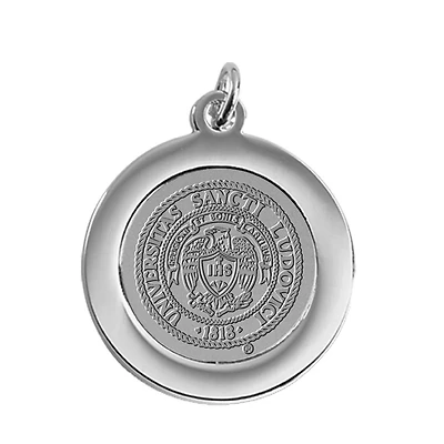Silver Saint Louis Billikens Logo Pendant