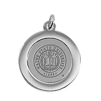 Silver Wayne State Warriors Pendant