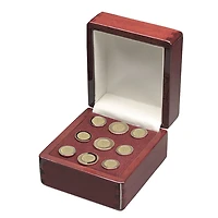 Gold Emory Eagles Nine-Piece Blazer Button Set