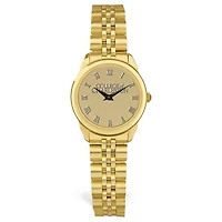 Women's Gold Charleston Cougars Medallion Rolled Link Bracelet Wristwatch