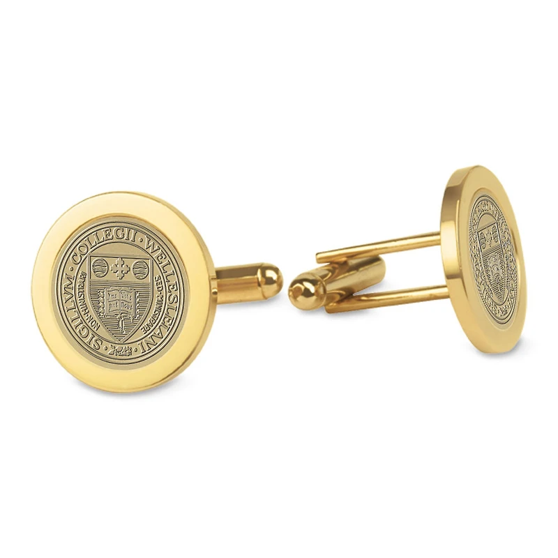 Gold Wellesley Blue Cufflinks