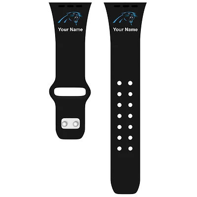 Carolina Panthers 42/44/45mm Personalized Silicone Apple Watch Band