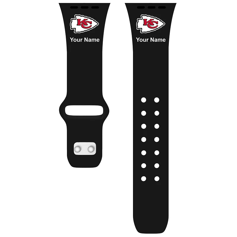 Kansas City Chiefs 42/44/45mm Personalized Silicone Apple Watch Band