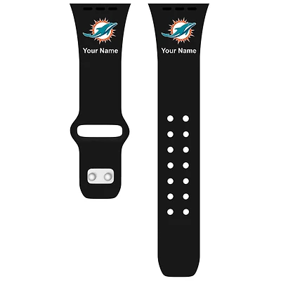 Miami Dolphins 42/44/45mm Personalized Silicone Apple Watch Band