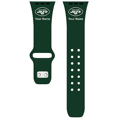 New York Jets 42/44/45mm Personalized Silicone Apple Watch Band
