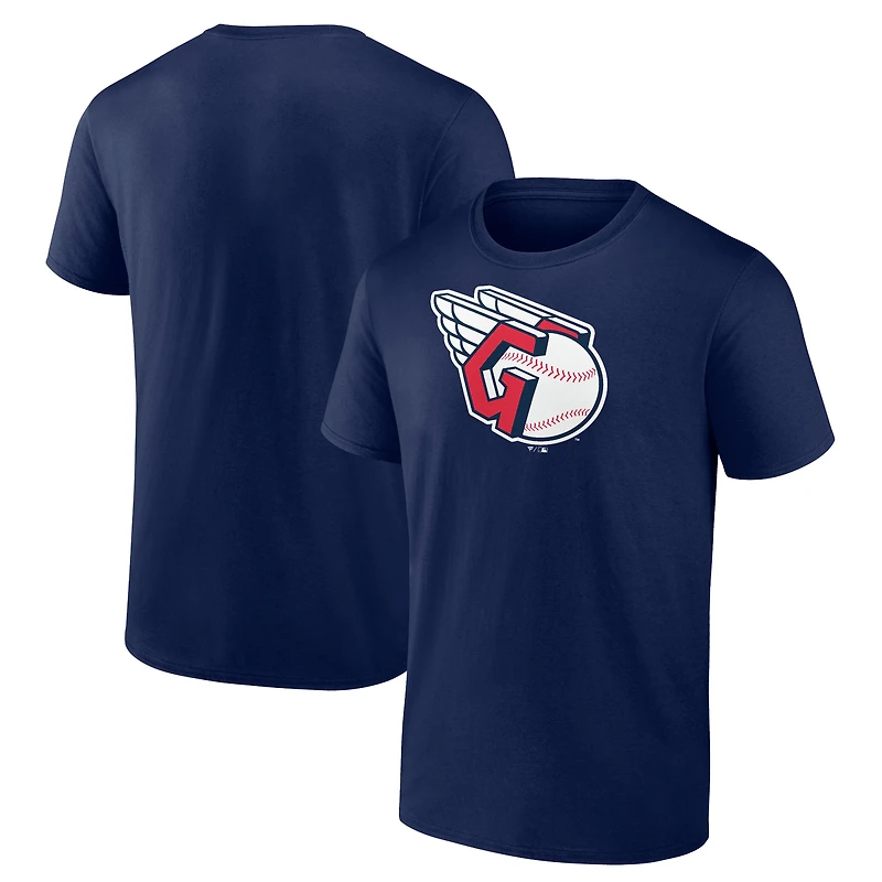 Men's Fanatics Navy Cleveland Guardians Official Logo T-Shirt